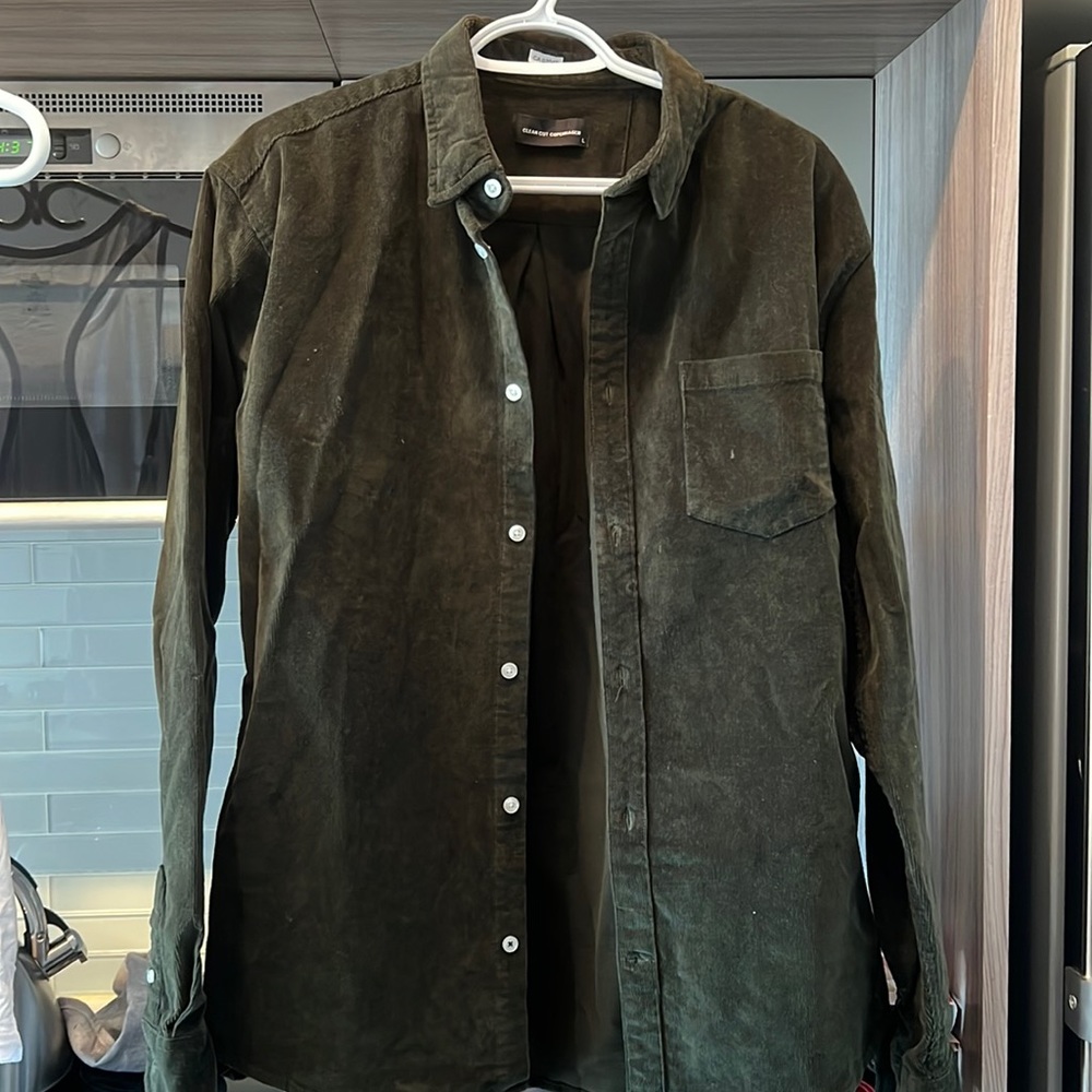 Corduroy stretch shirt, 98% cotton